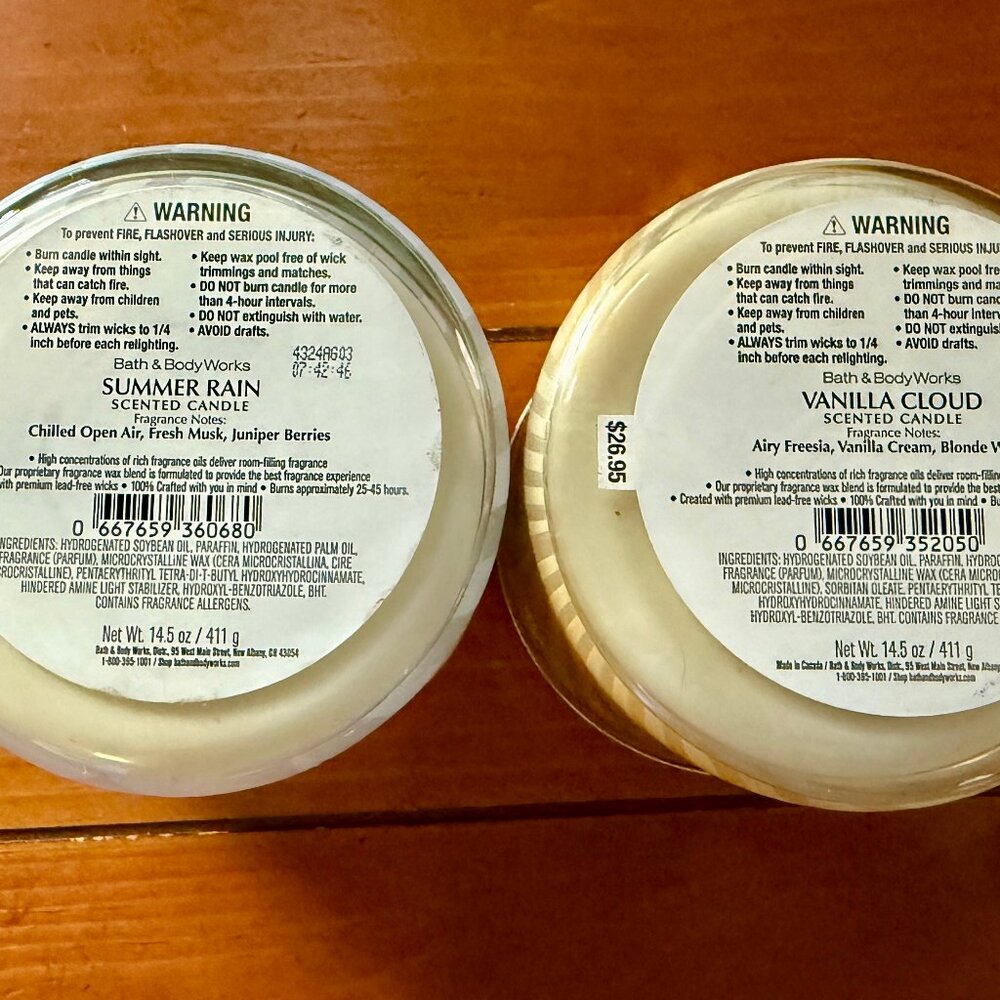 $23 Each U Pick Your Set of 2 Candles - 3-Wick Bath & Body Works $46 for the Set - Picture 7 of 9